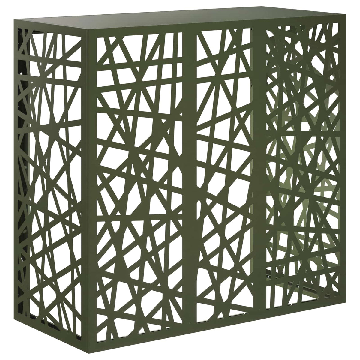 vidaXL Täckning för Luftkonditionering Olivgrön 110 x 50 x 105 cm Stål