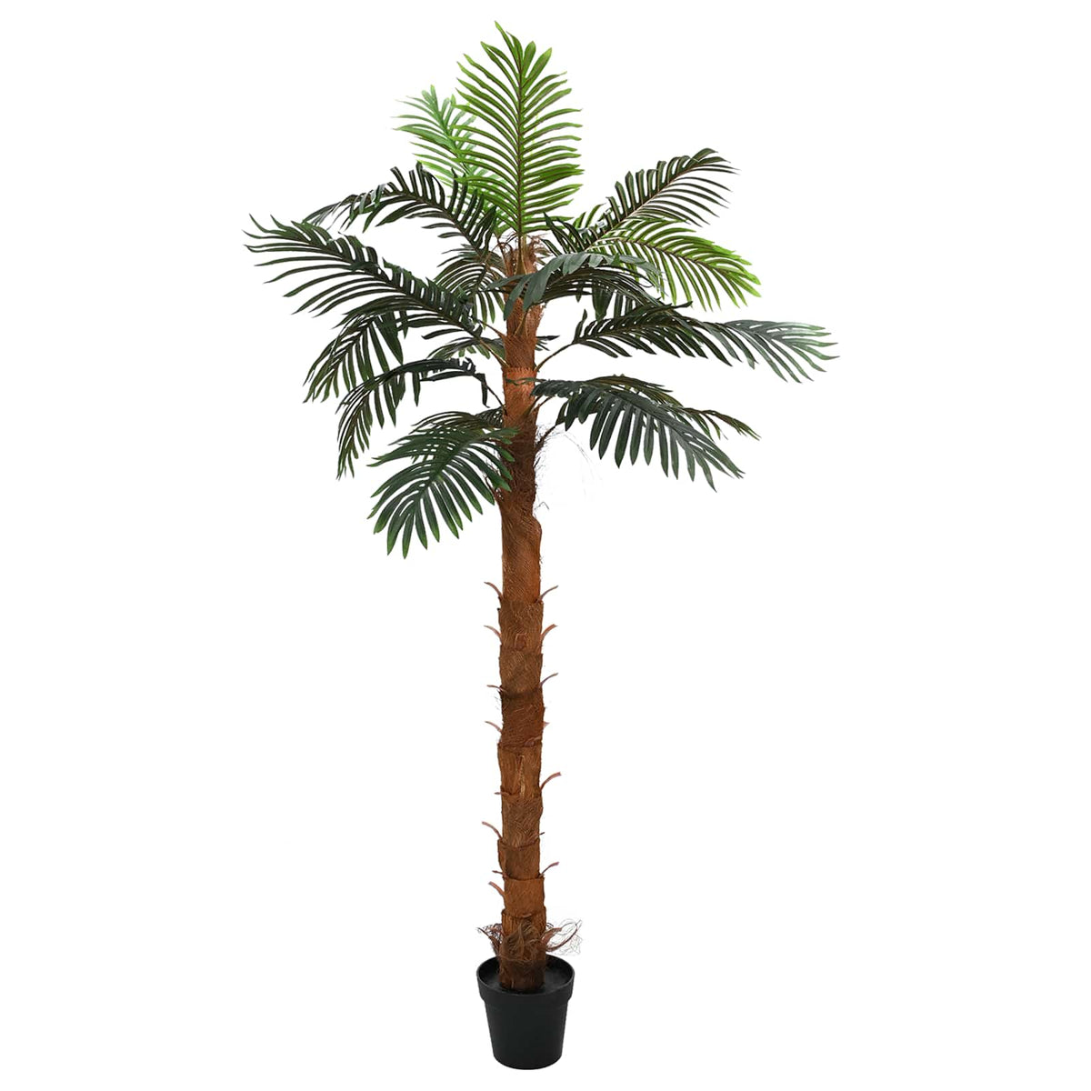 vidaXL Konstgjort Cocuspalm Träd Grön 70 x 20 x 200 cm Tyg och Bambun