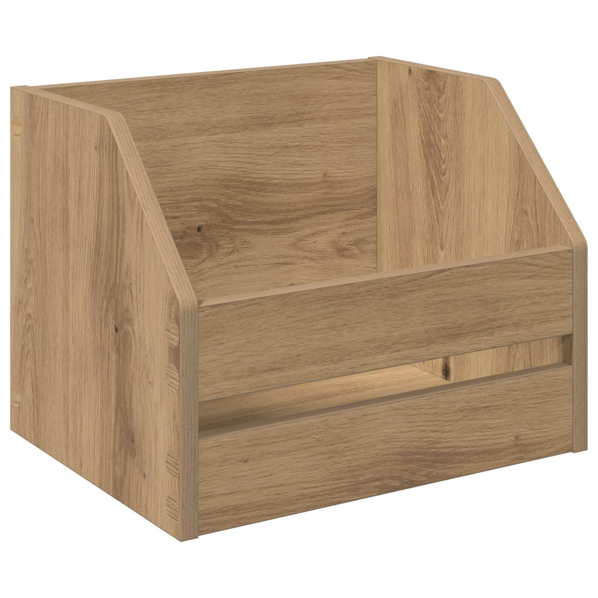 vidaXL Vinylalbum Låda Artisan-ek 38 x 30 x 29 cm Konstruerat trä