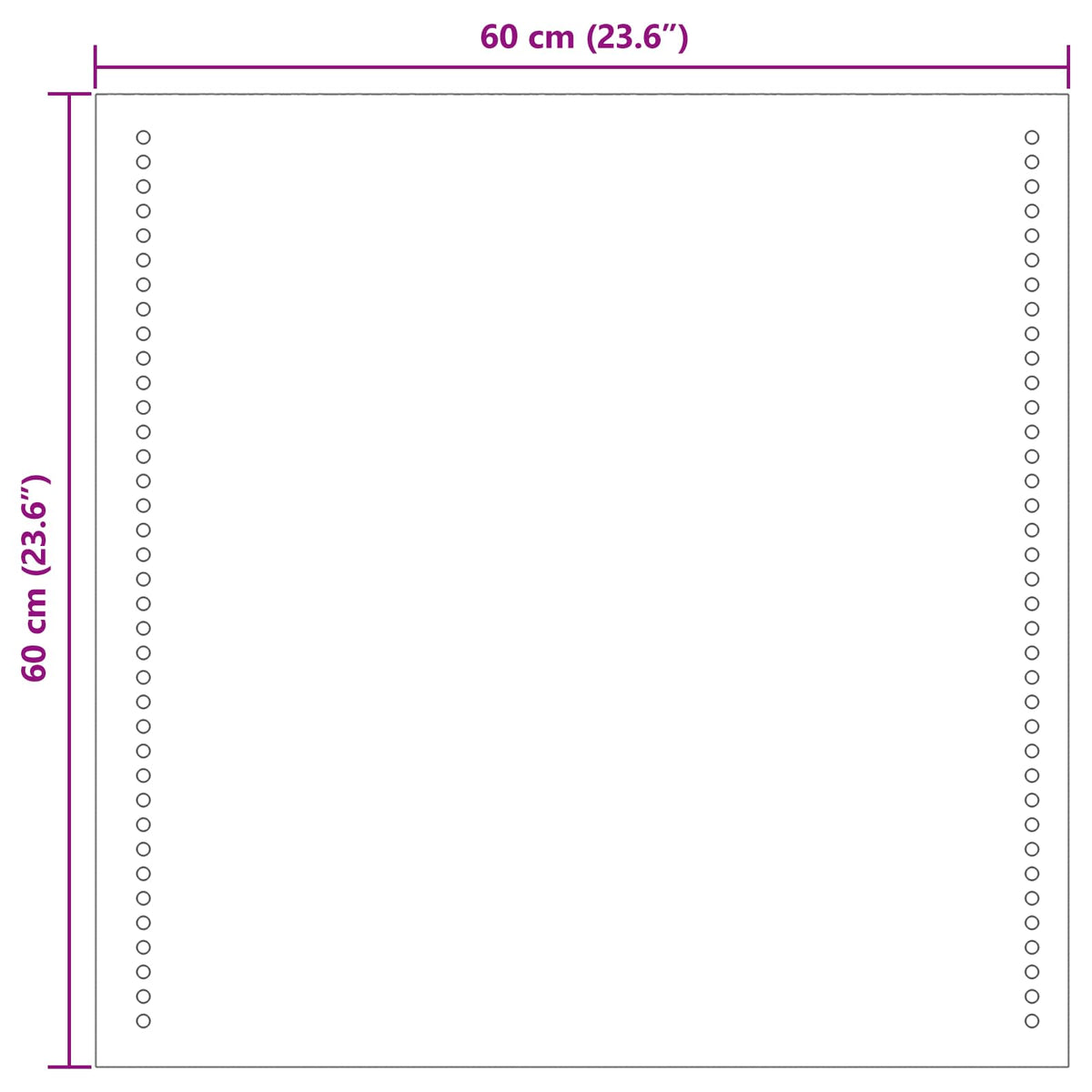 vidaXL LED Badrumsspegel med spegel Transparent 60 x 60 cm härdat glas
