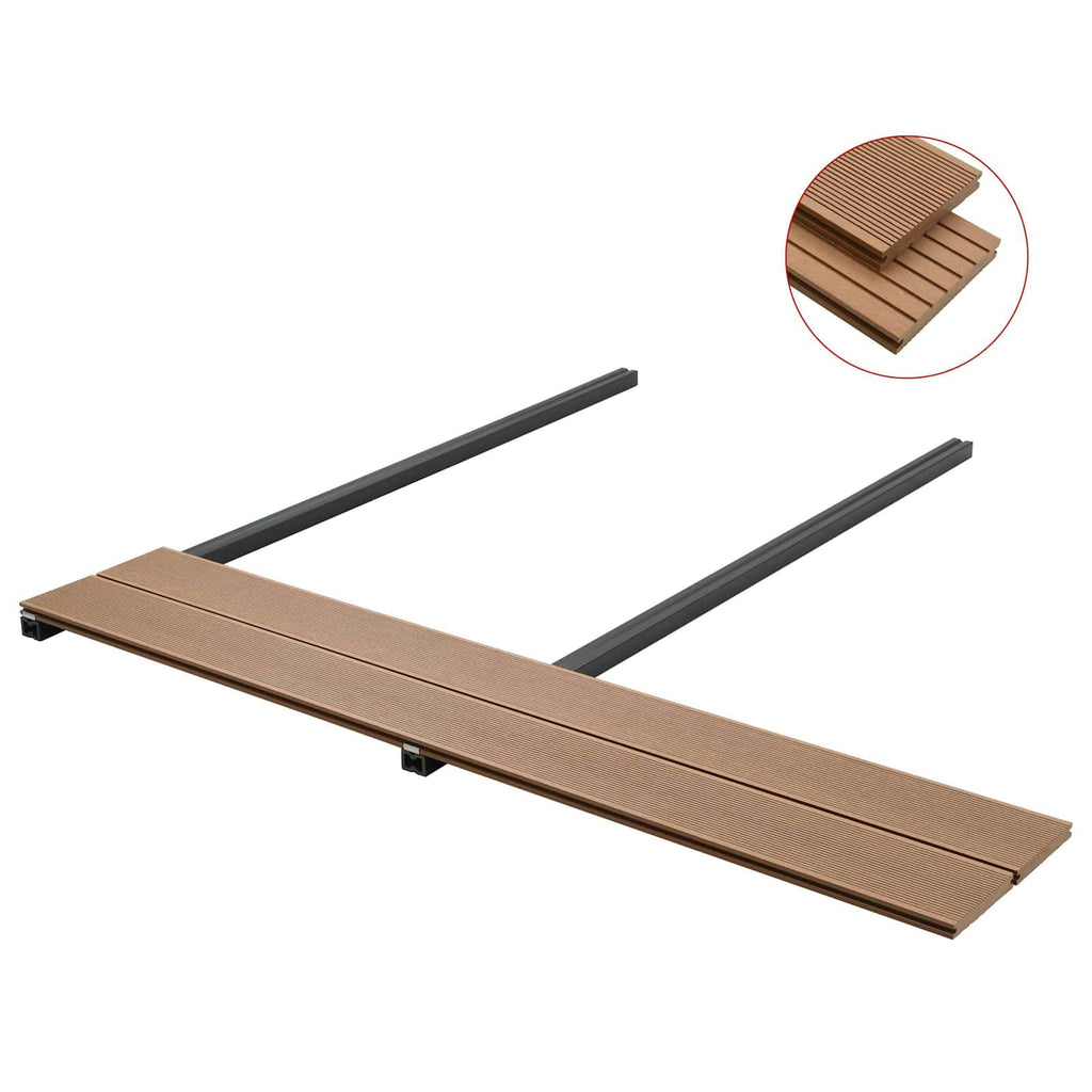 vidaXL Däckbräda 90 st Teak WPC