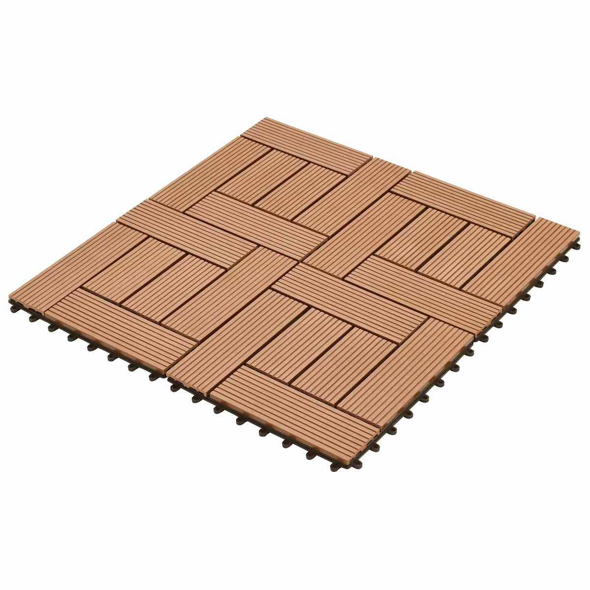 vidaXL Terrassplattor 22 st Brun 30 x 30 cm WPC