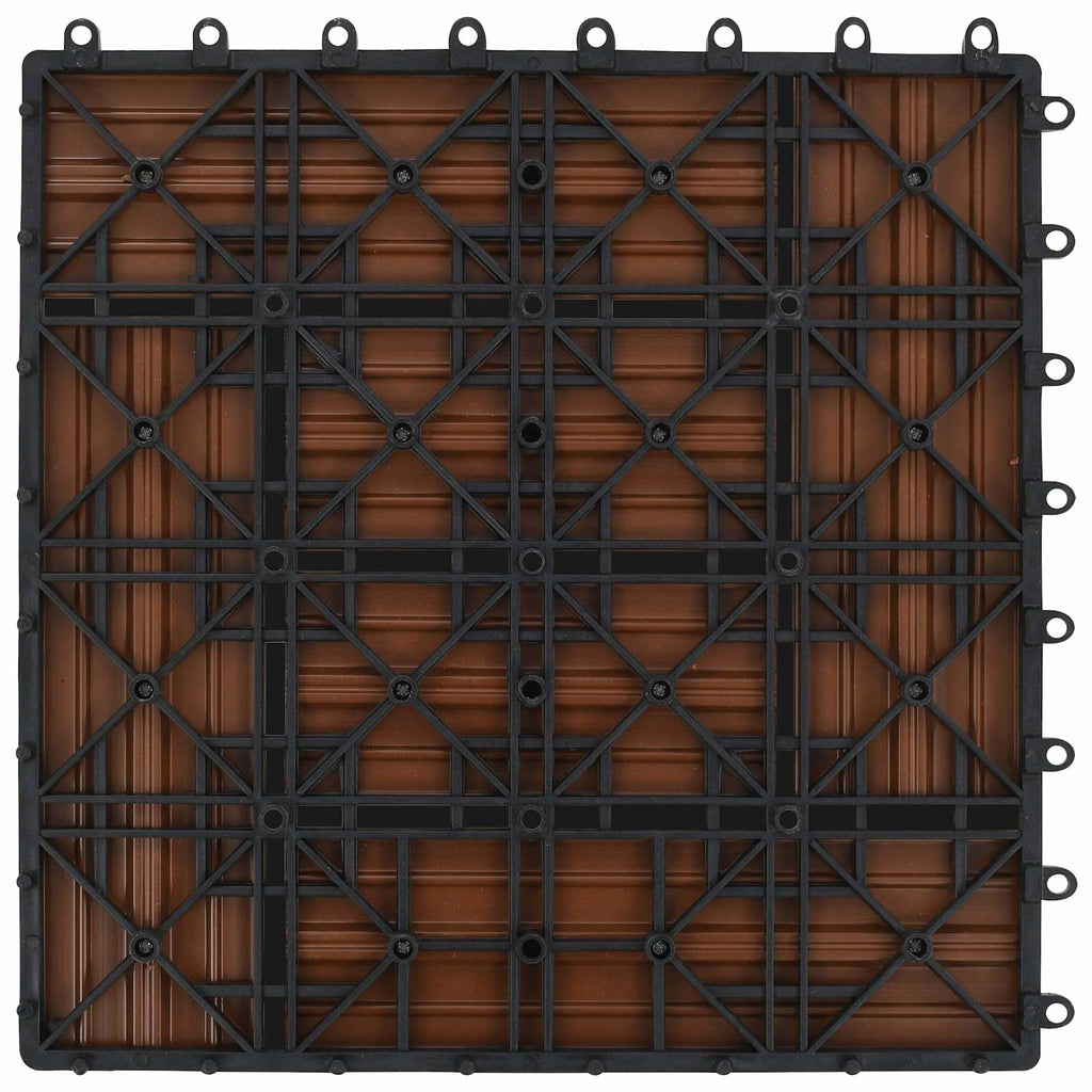 vidaXL Terrassplattor 22 st Brun 30 x 30 cm WPC