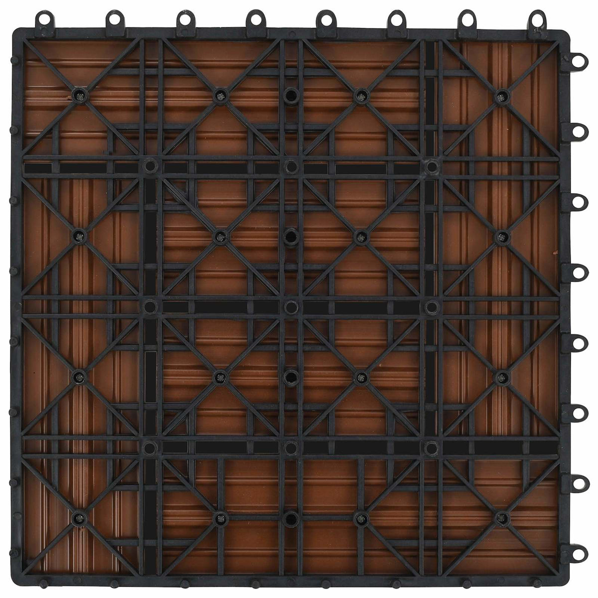 vidaXL Terrassplattor 22 st Brun 30 x 30 cm WPC
