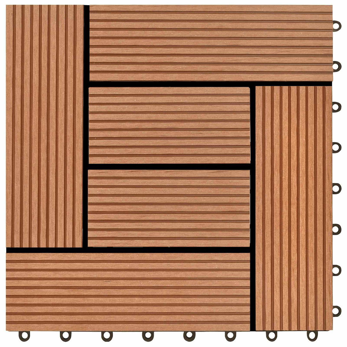 vidaXL Terrassplattor 22 st Brun 30 x 30 cm WPC