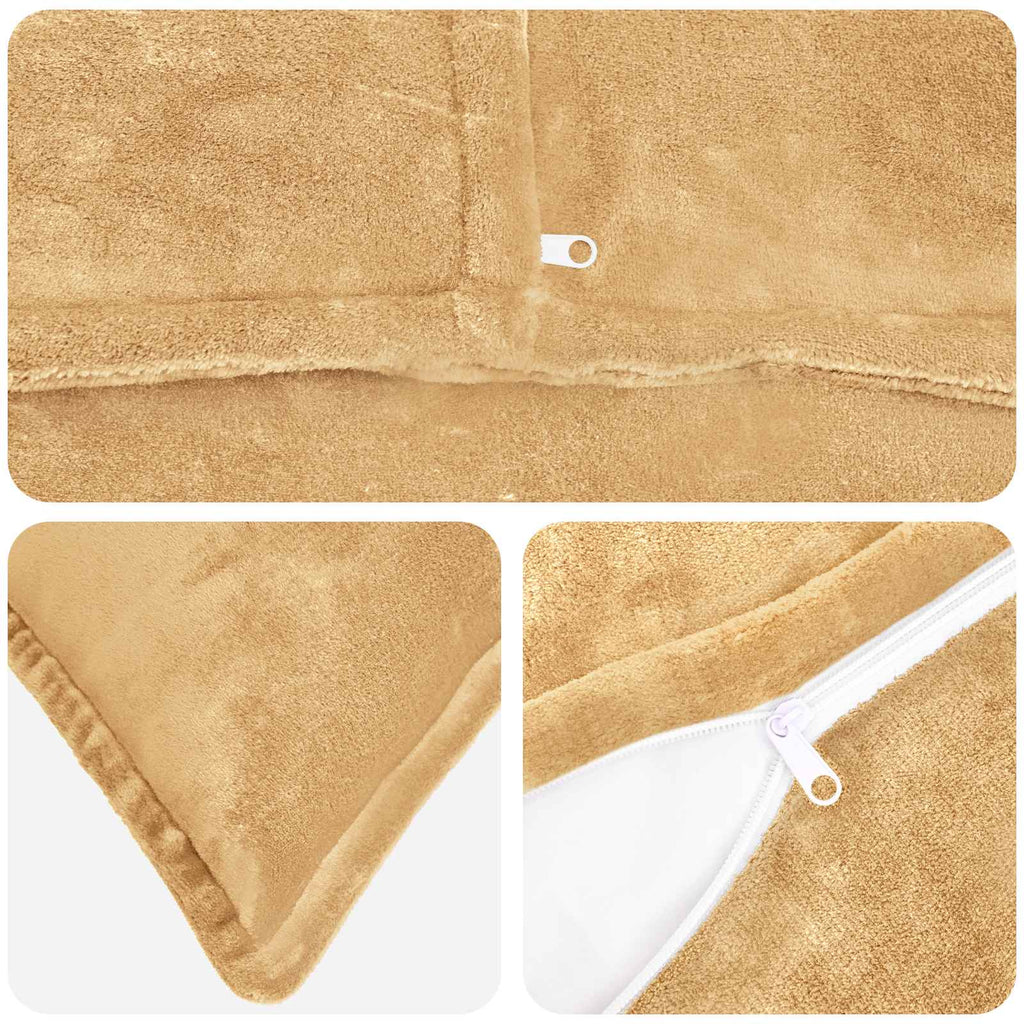 vidaXL Kasta Kudde 12 st HOUTEN Taupe 40 x 40 cm Flanell