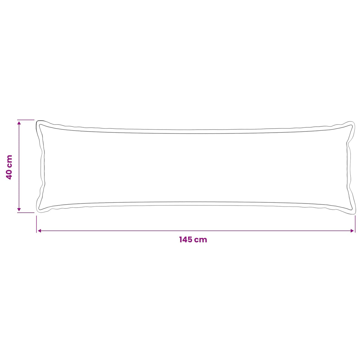 vidaXL Kasta Kudde 2 st HOUTEN Ljusbrun 40 x 145 cm Flanell