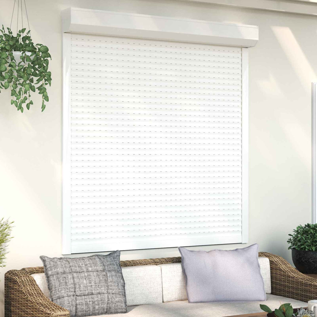 vidaXL Rulljalusi Vit 140 x 150 cm Aluminium och polyuretan