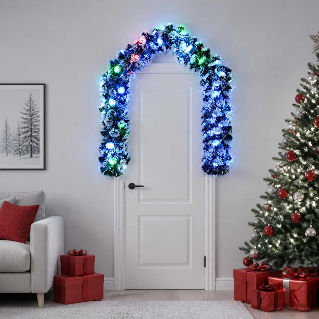 vidaXL Christmas Garland 200 cm 16 LED-lampor Mångfärgad PET