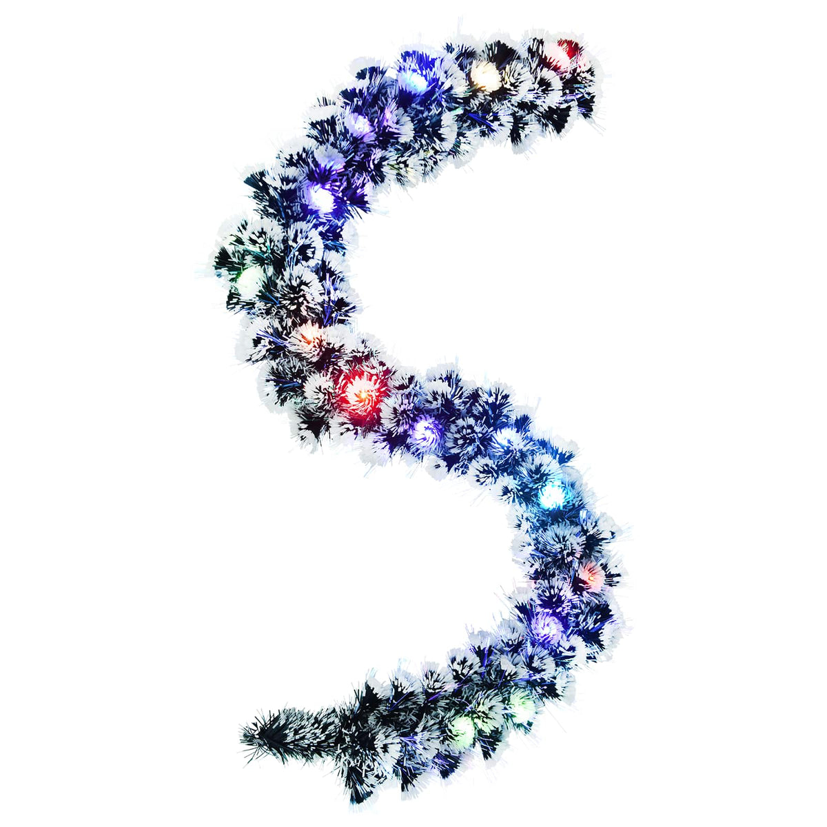 vidaXL Christmas Garland 200 cm 16 LED-lampor Mångfärgad PET