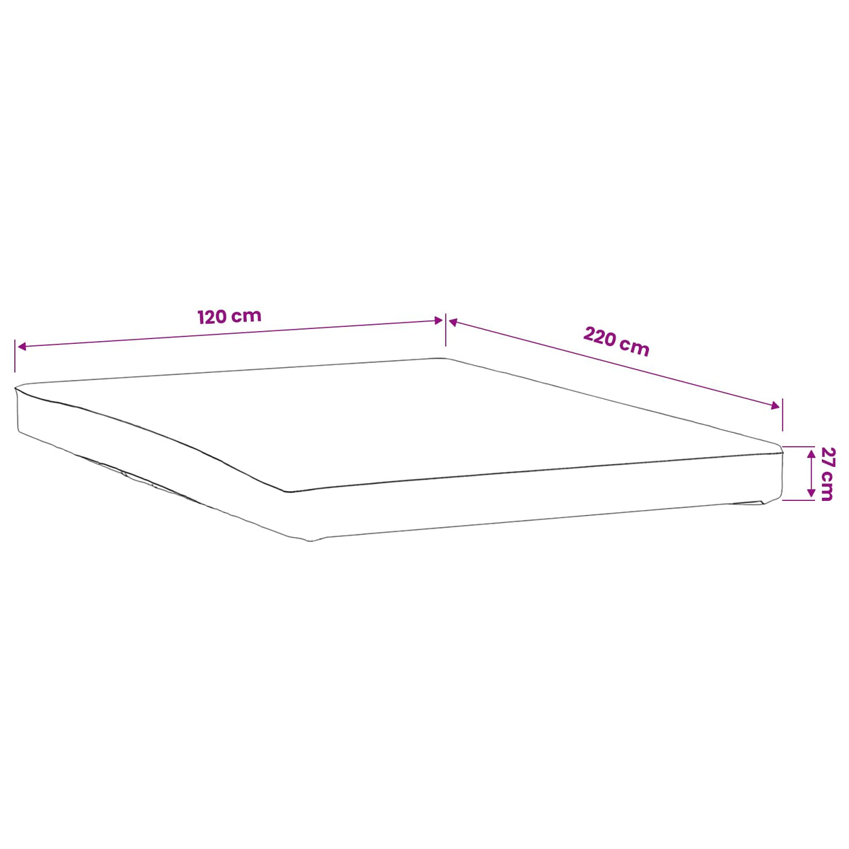 vidaXL Madrasskydd 2 st 120 x 220 cm Vattentålig Vit