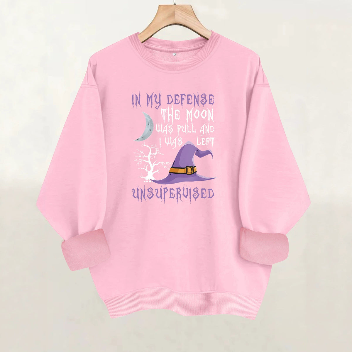 Round neck fleece hoodie