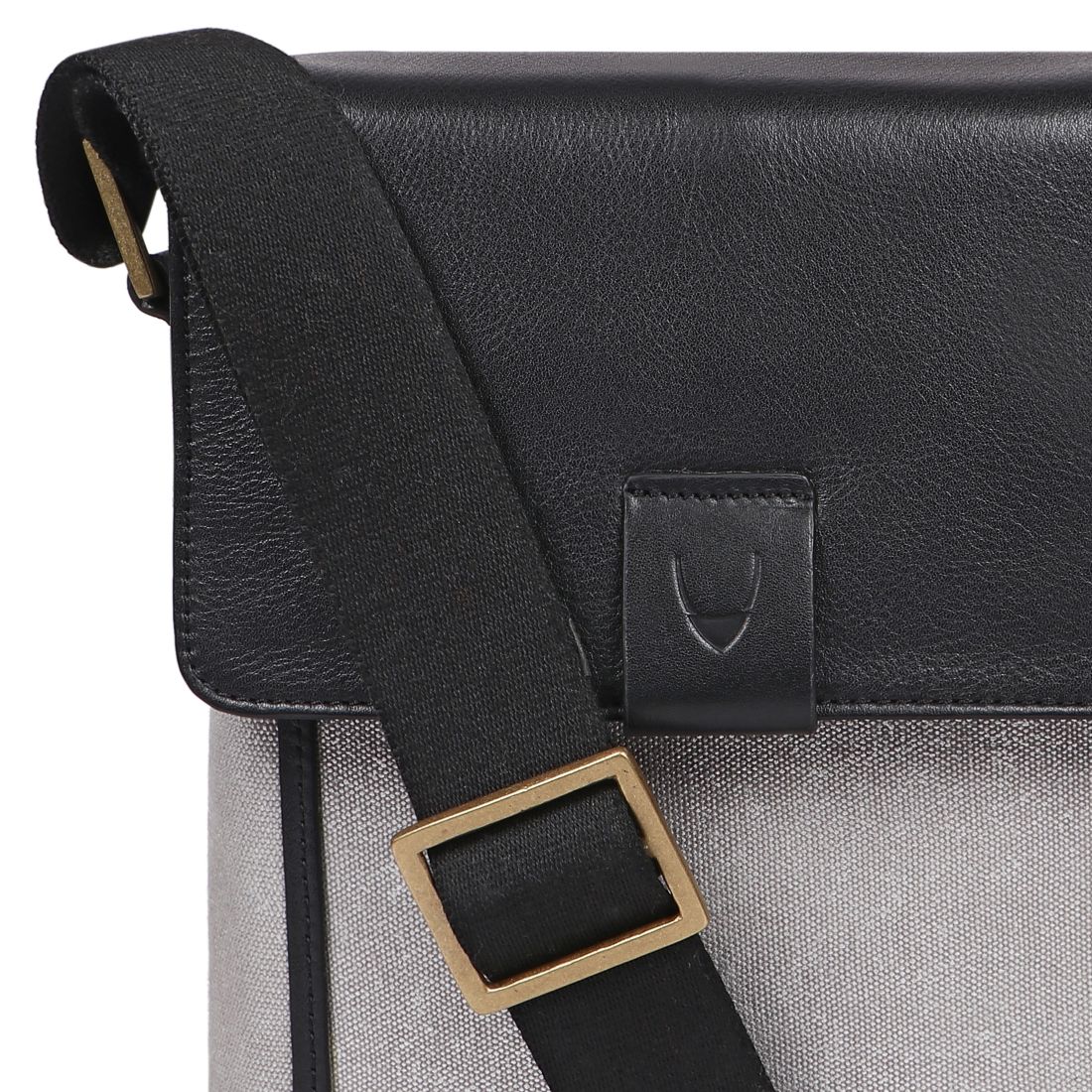 Aiden Genuine Leather and Canvas Mini Crossbody Men/Women Messenger Bag/Travel Bag / 10.5" iPad Bag