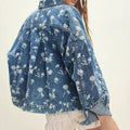 Floral Print Oversized Denim Jacket