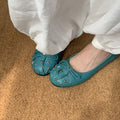 Women's Star-studded Rivet Bow Ballet Flats