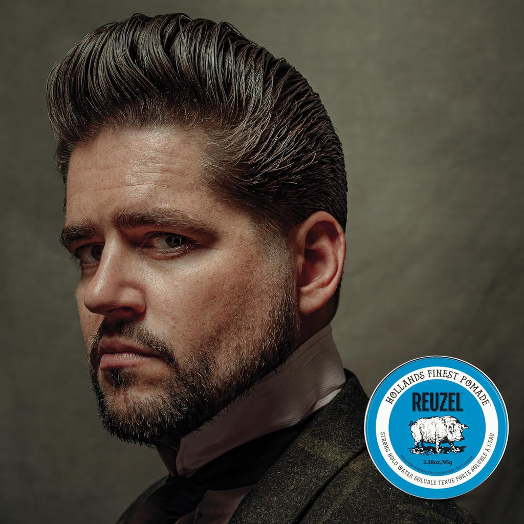 Reuzel Faserpomade, geringer Glanz, fester Halt, texturiertes, volleres Aussehen, im Laufe des Tages leicht neu frisierbar, 3,38 oz/95 g