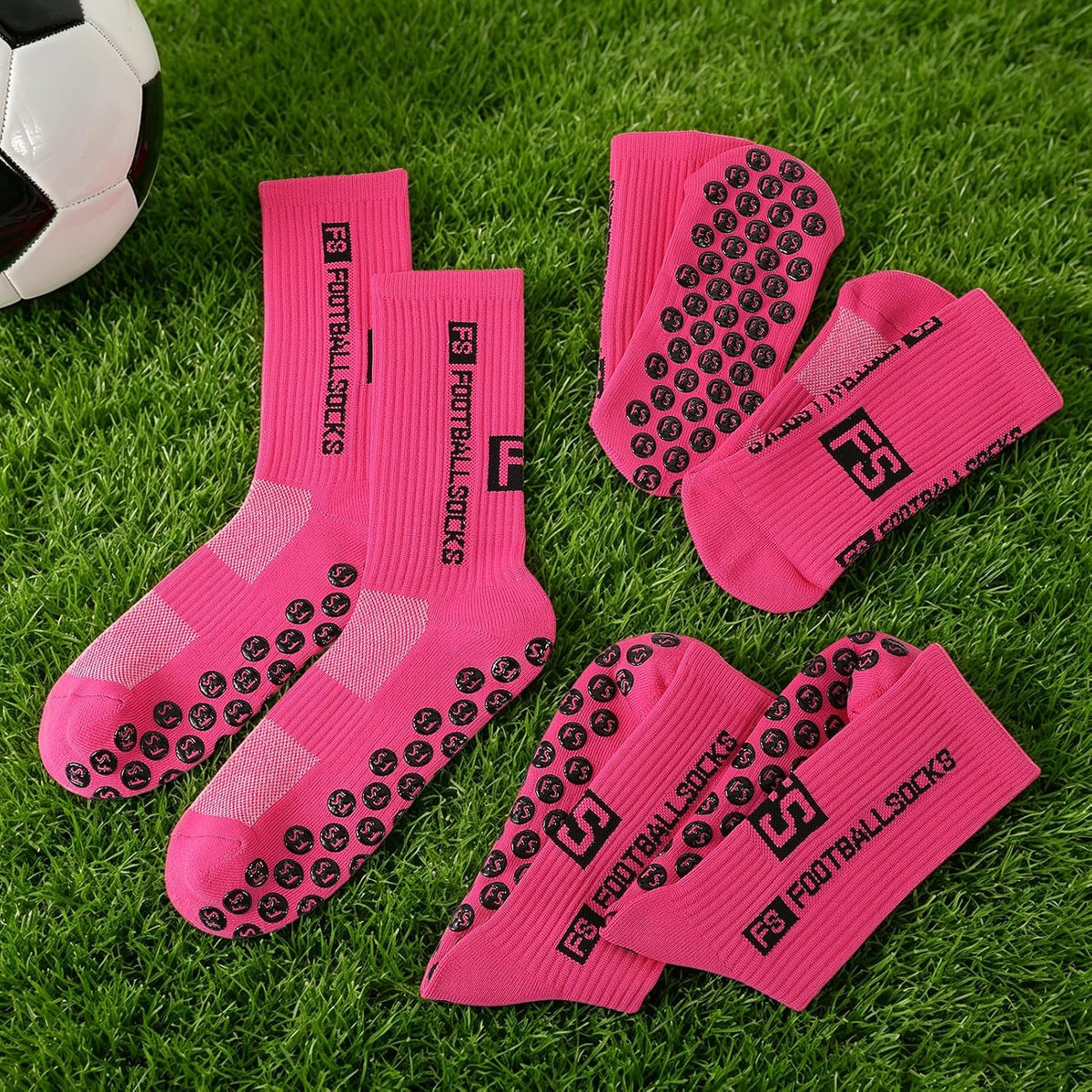 FANTESI 3 Paare Fußballsocken für Herren Damen,Sportsocken Fußball