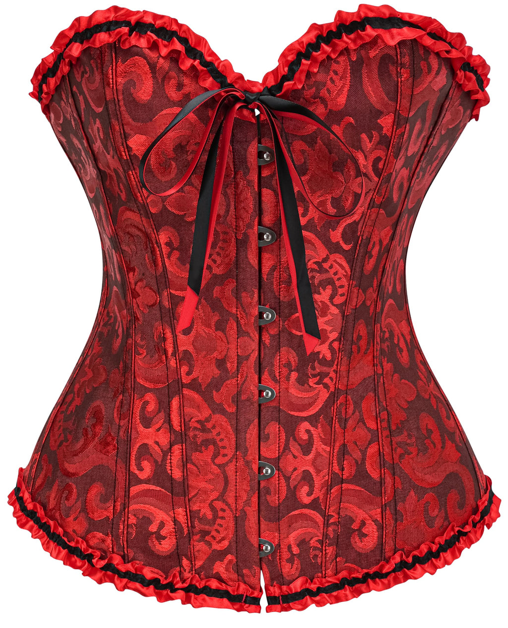 Bustier Corset Top for Women | Overbust Lace Up Waist Cincher Shapewear Lingerie