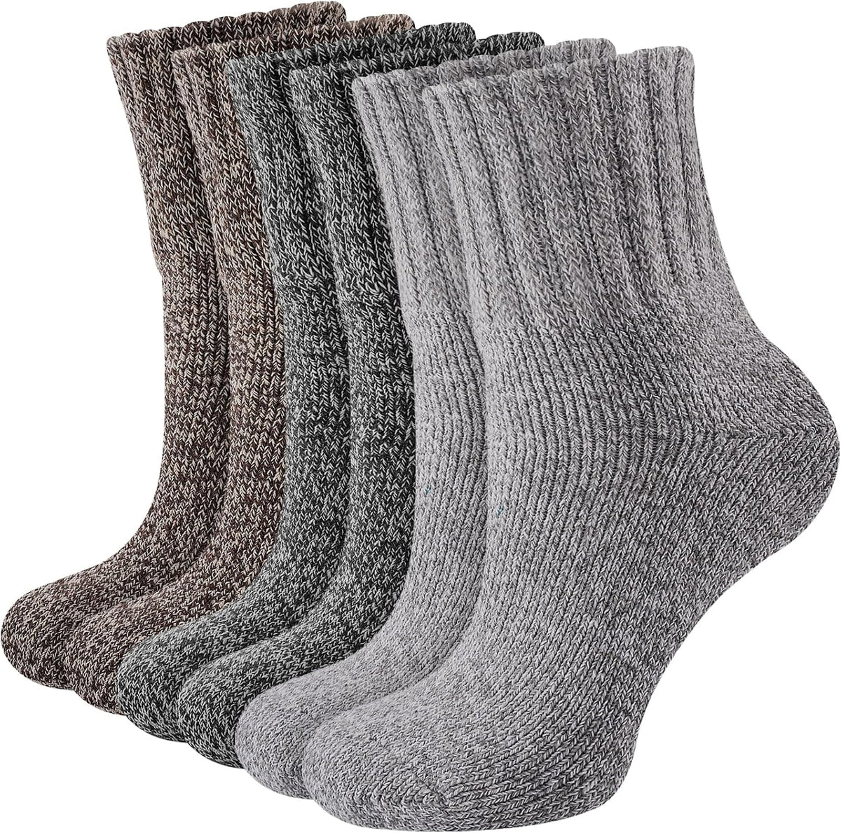 Niorasen Damen Thermo-Socken, 3 Paar vollgepolstert, gemütliches Wintergeschenk