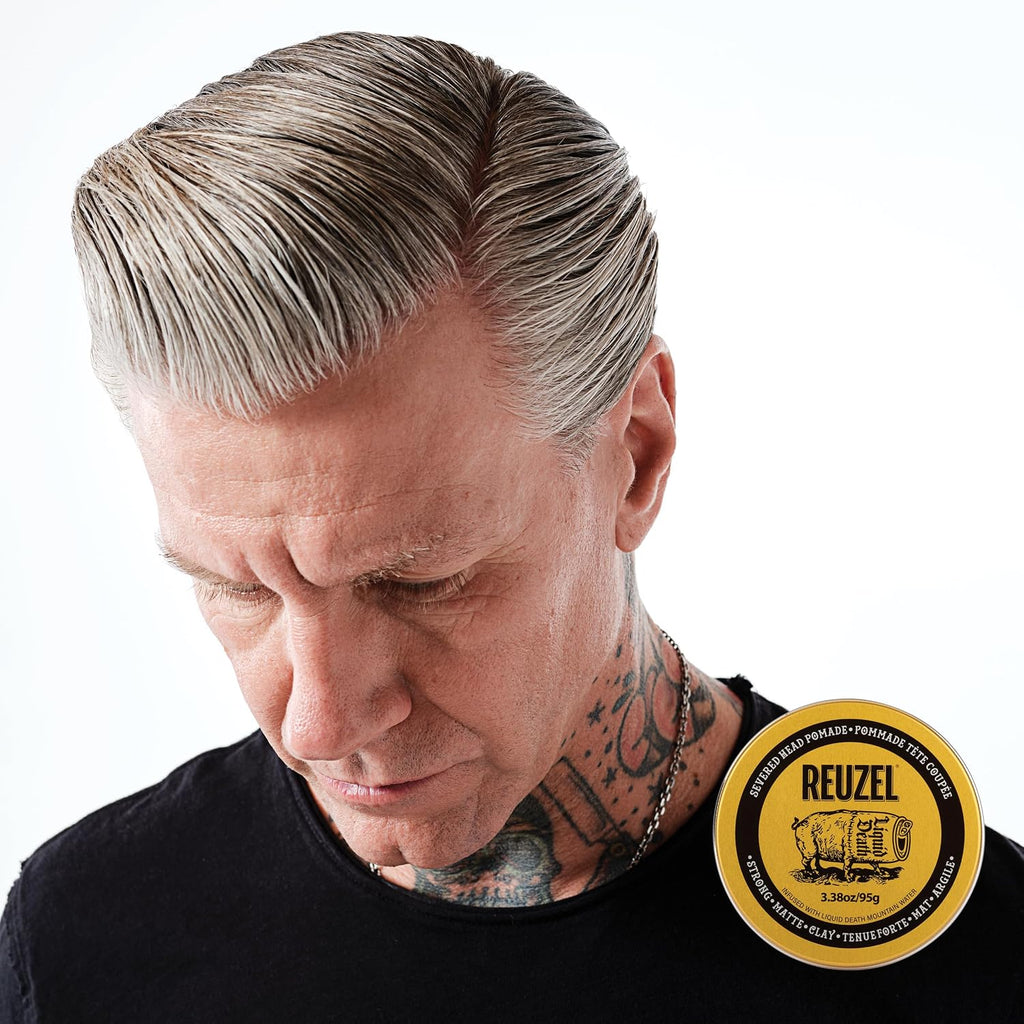Reuzel Faserpomade, geringer Glanz, fester Halt, texturiertes, volleres Aussehen, im Laufe des Tages leicht neu frisierbar, 3,38 oz/95 g