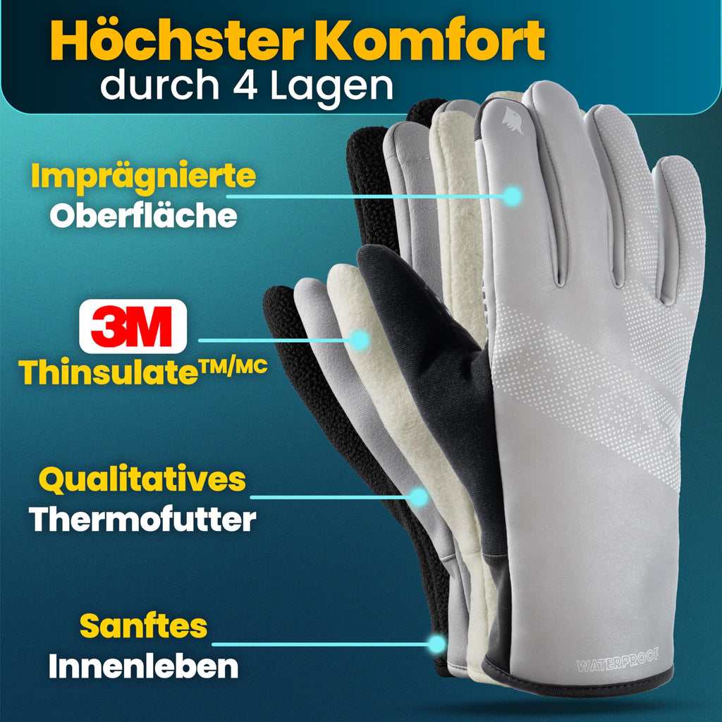 Valkental wasserdichte Fahrradhandschuhe GloRider, Unisex
