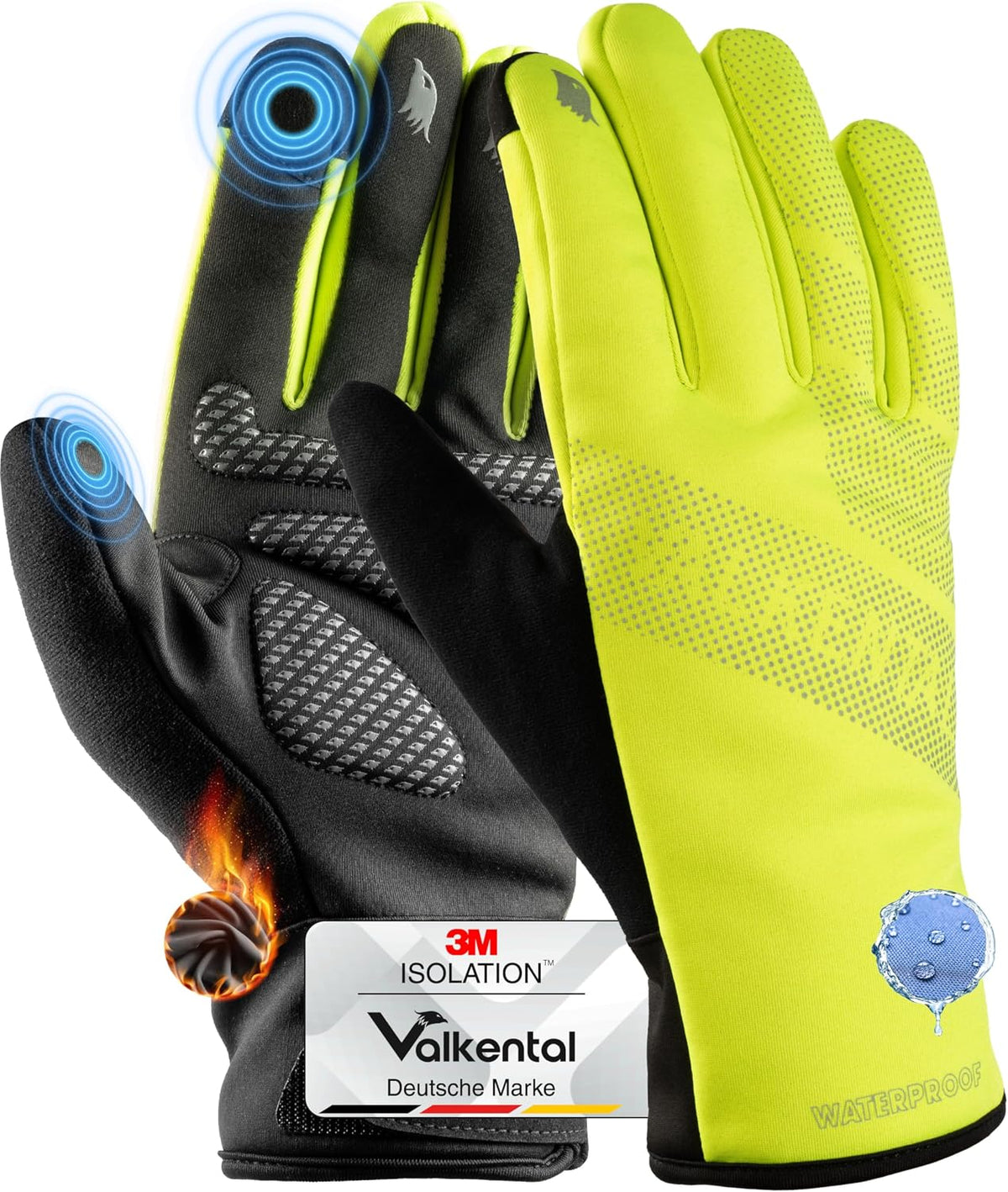 Valkental wasserdichte Fahrradhandschuhe GloRider, Unisex