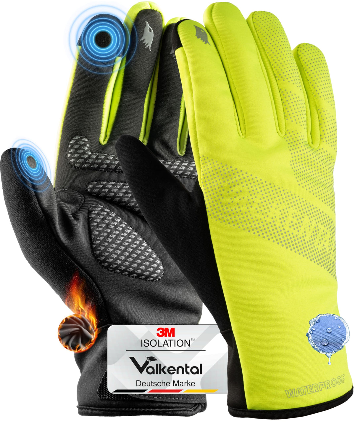 Valkental wasserdichte Fahrradhandschuhe GloRider, Unisex