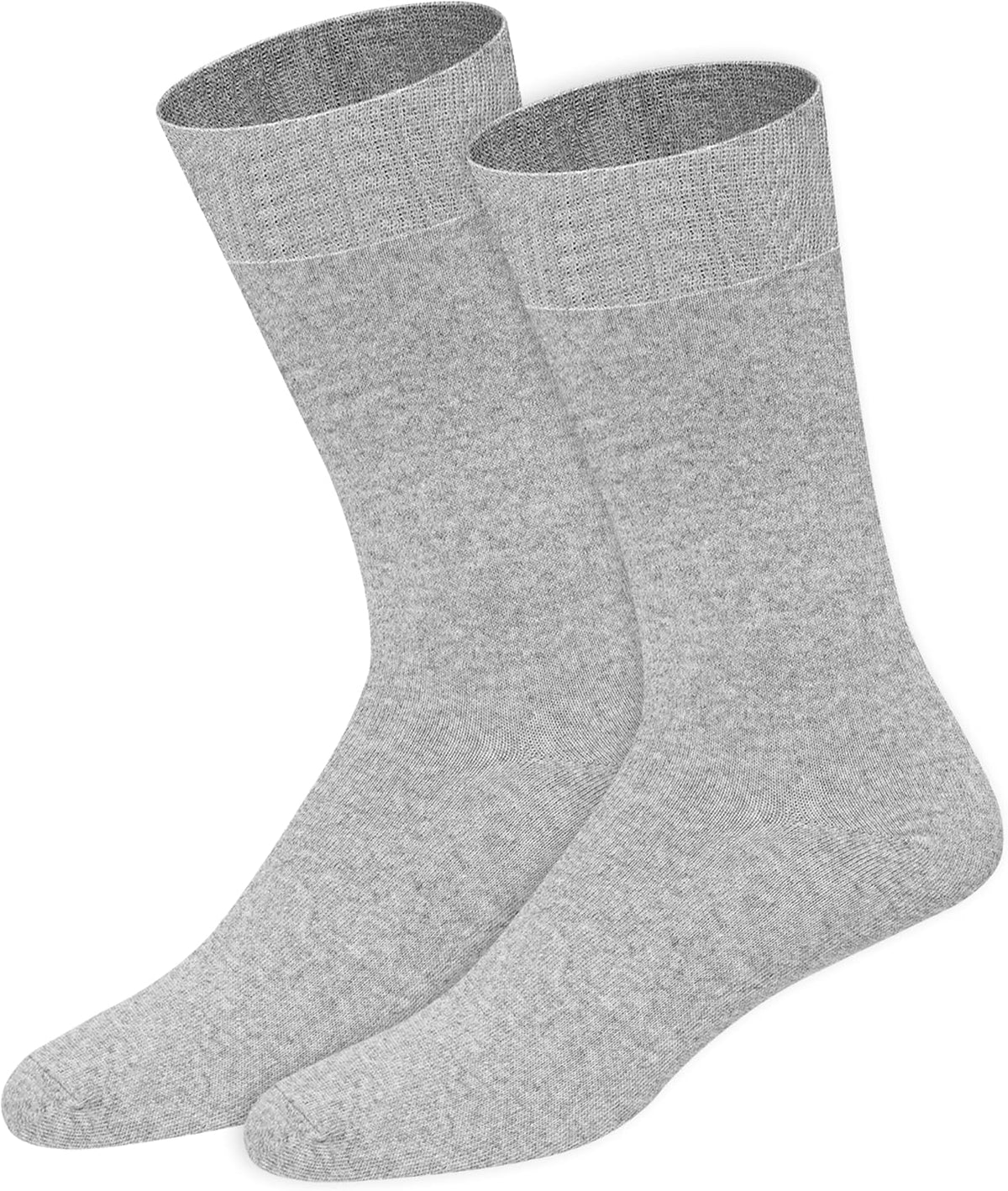 SOXCO Lot de 12 paires de chaussettes homme | Chaussettes habillées mi-mollet riches en coton | Tissu respirant idéales pour le travail et le quotidien | Noir, Blanc, Gris, Bleu Marine