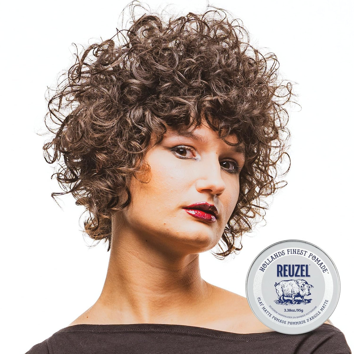 Reuzel Faserpomade, geringer Glanz, fester Halt, texturiertes, volleres Aussehen, im Laufe des Tages leicht neu frisierbar, 3,38 oz/95 g