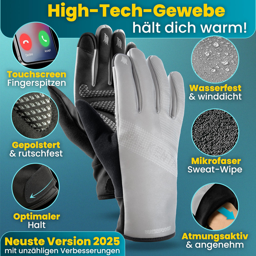 Valkental wasserdichte Fahrradhandschuhe GloRider, Unisex