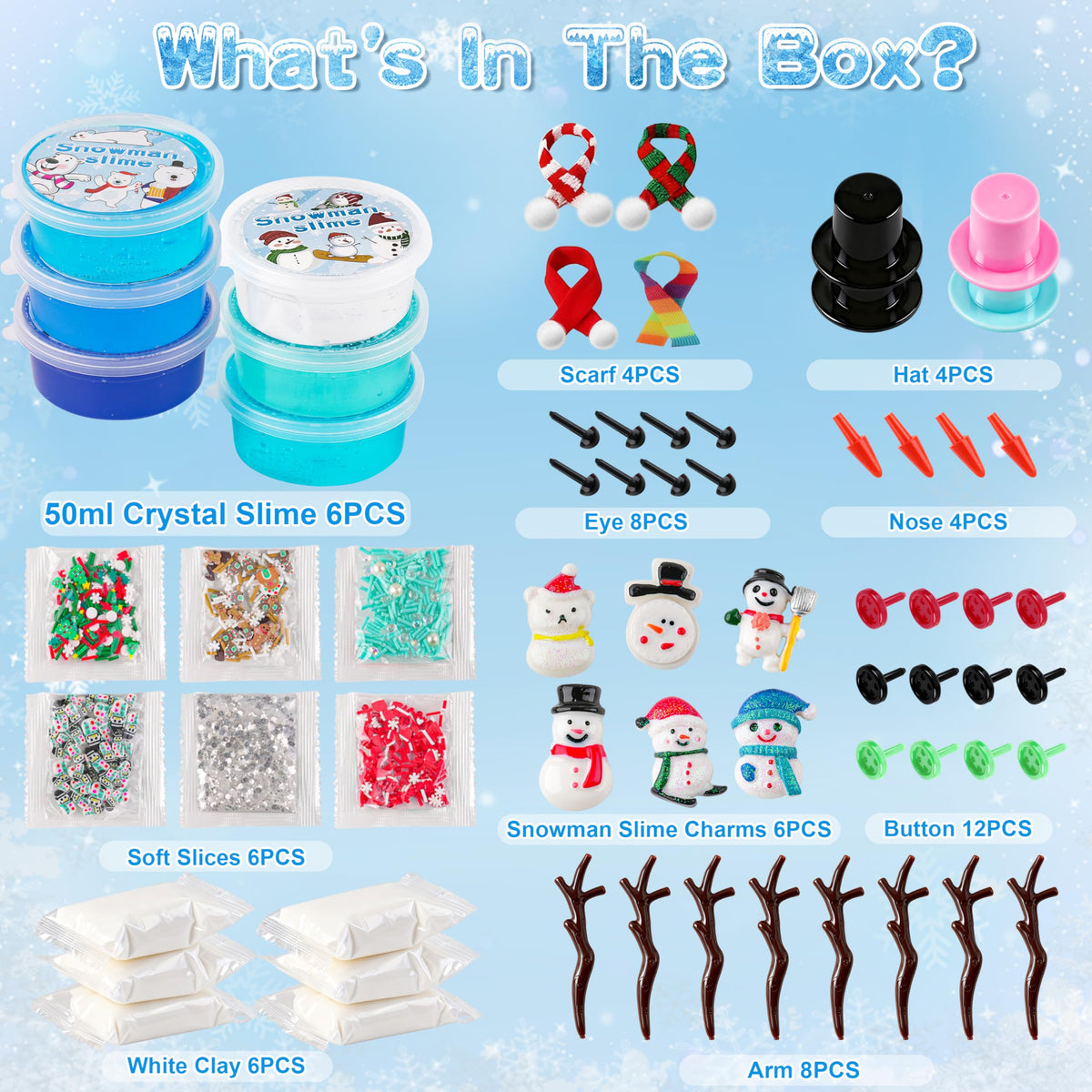 6-Pack Pink Slime Kit for Girls, Cloud Butter Squishy Birthday Gift Set