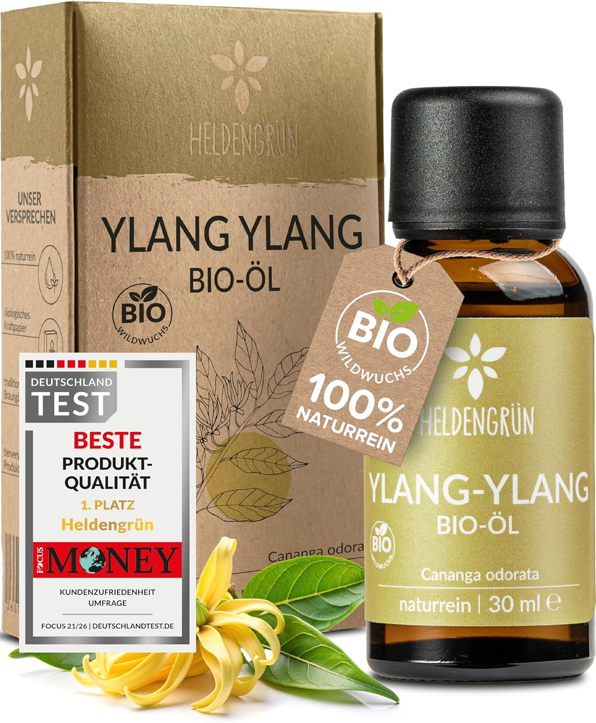 Heldengrün® BIO Lavendelöl [100% NATURREIN] Ätherisches Öl 30 ml