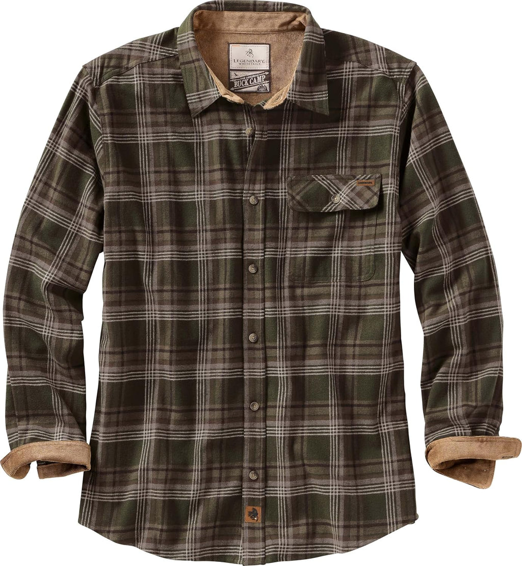 Legendary Whitetails Herren-Langarm-Flanellhemd mit Knopfleiste aus 100 % Baumwolle