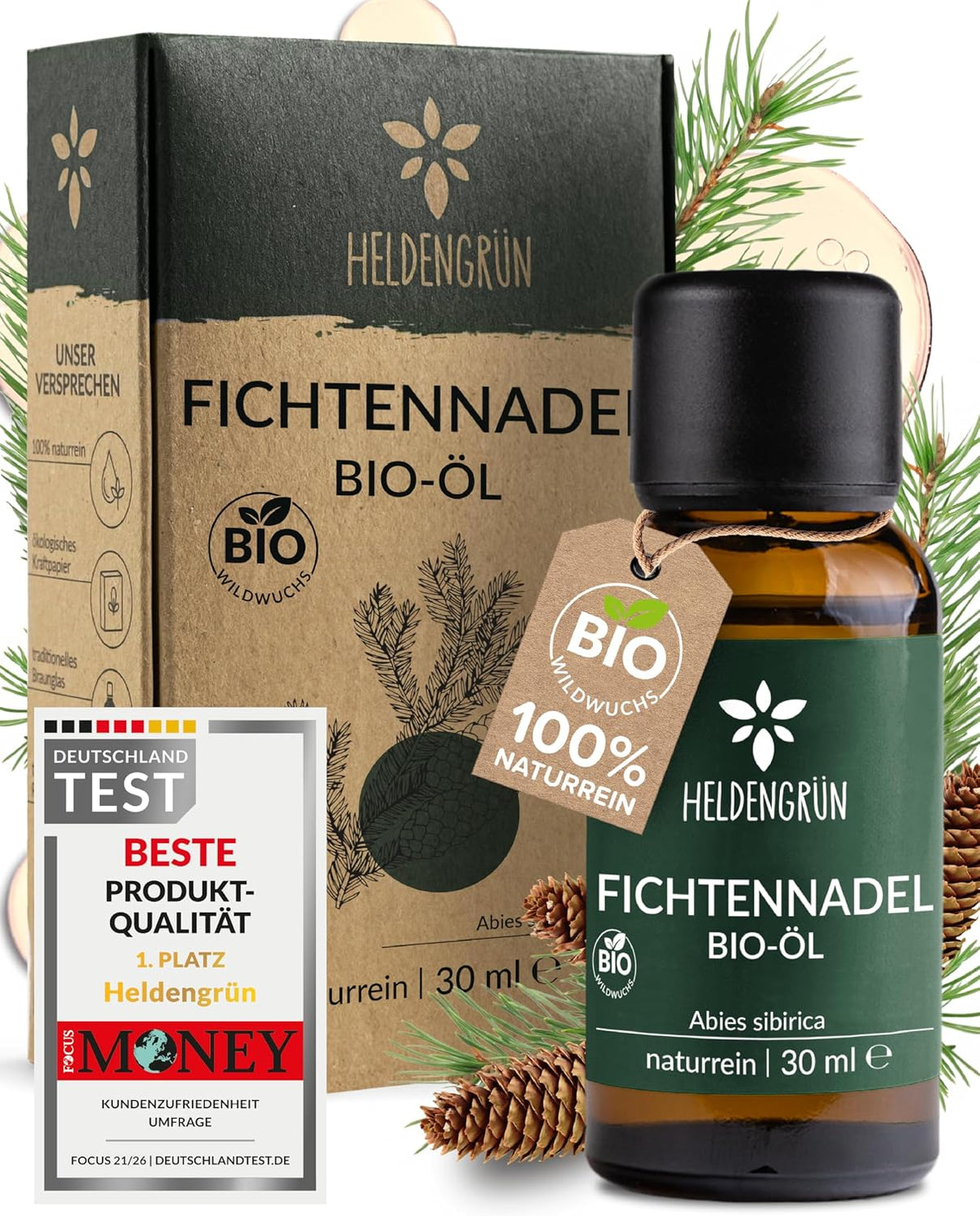 Heldengrün® BIO Lavendelöl [100% NATURREIN] Ätherisches Öl 30 ml