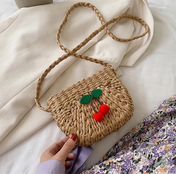 Bolso cruzado de paja Juicy Bloom