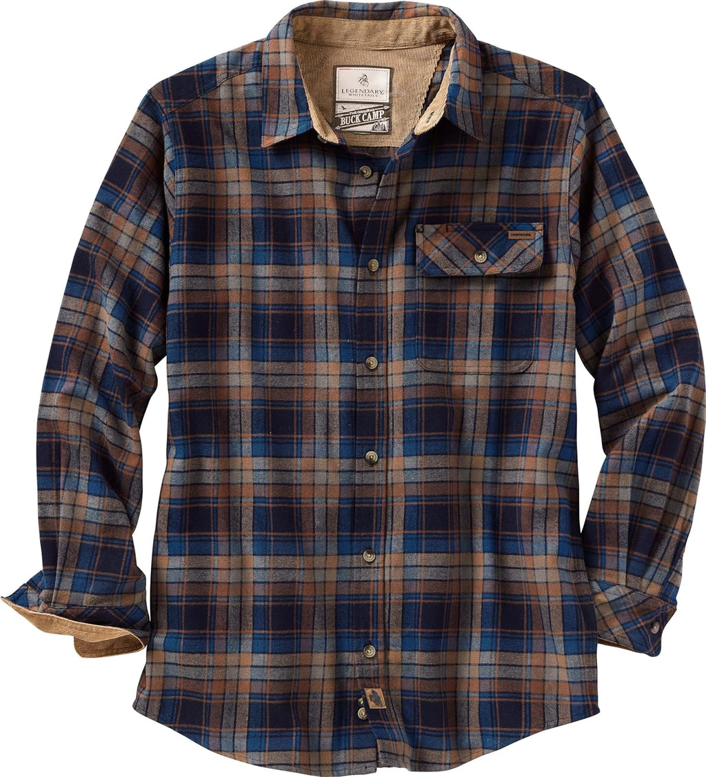 Legendary Whitetails Herren-Langarm-Flanellhemd mit Knopfleiste aus 100 % Baumwolle