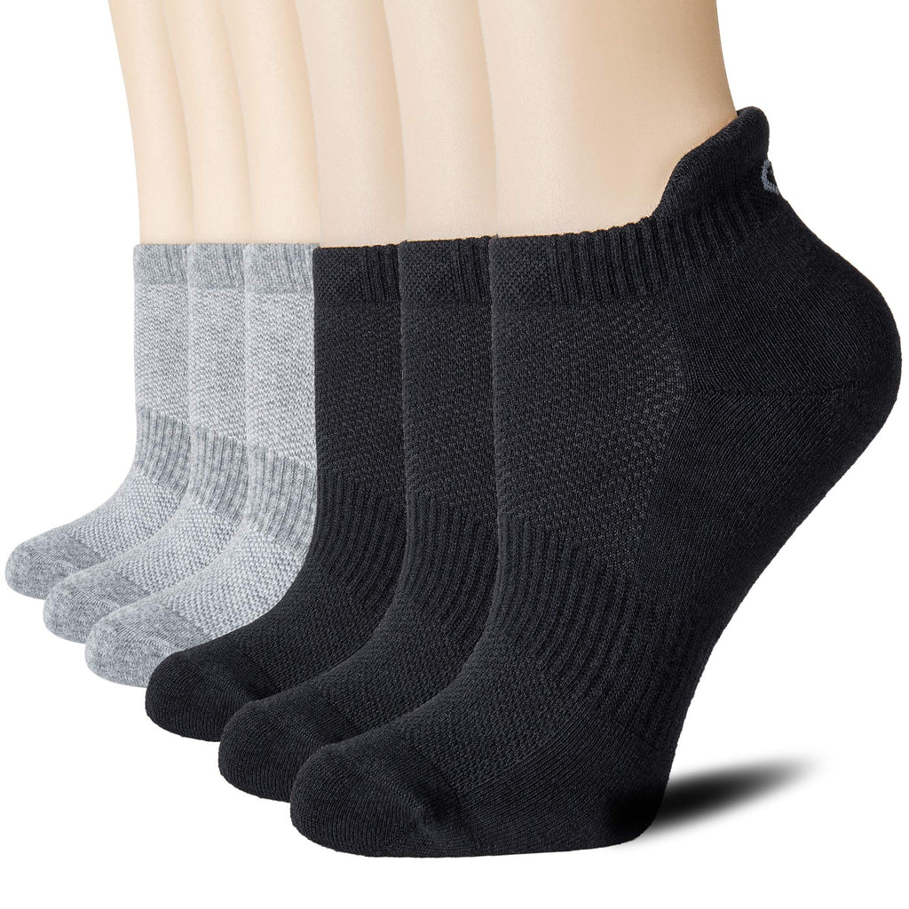 CS CELERSPORT 6 Paar kurze Sportsocken für Damen und Herren, Sneaker-Socken für Laufen und Sport mit Fersenlasche