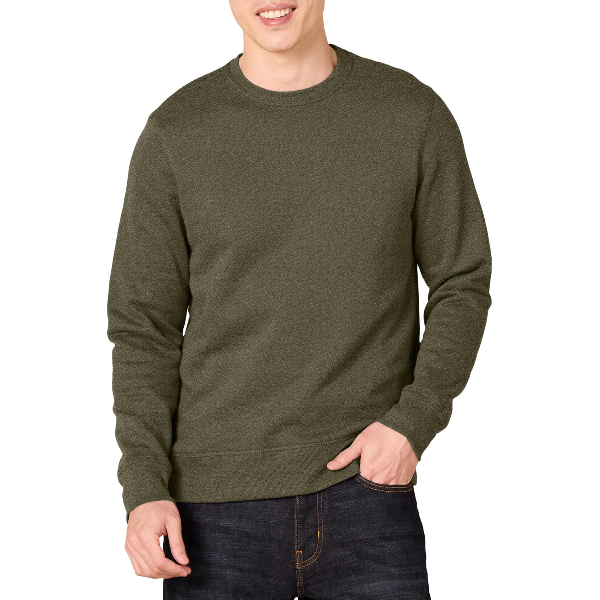 Amazon Essentials Sweatshirt en Molleton Col Rond Homme