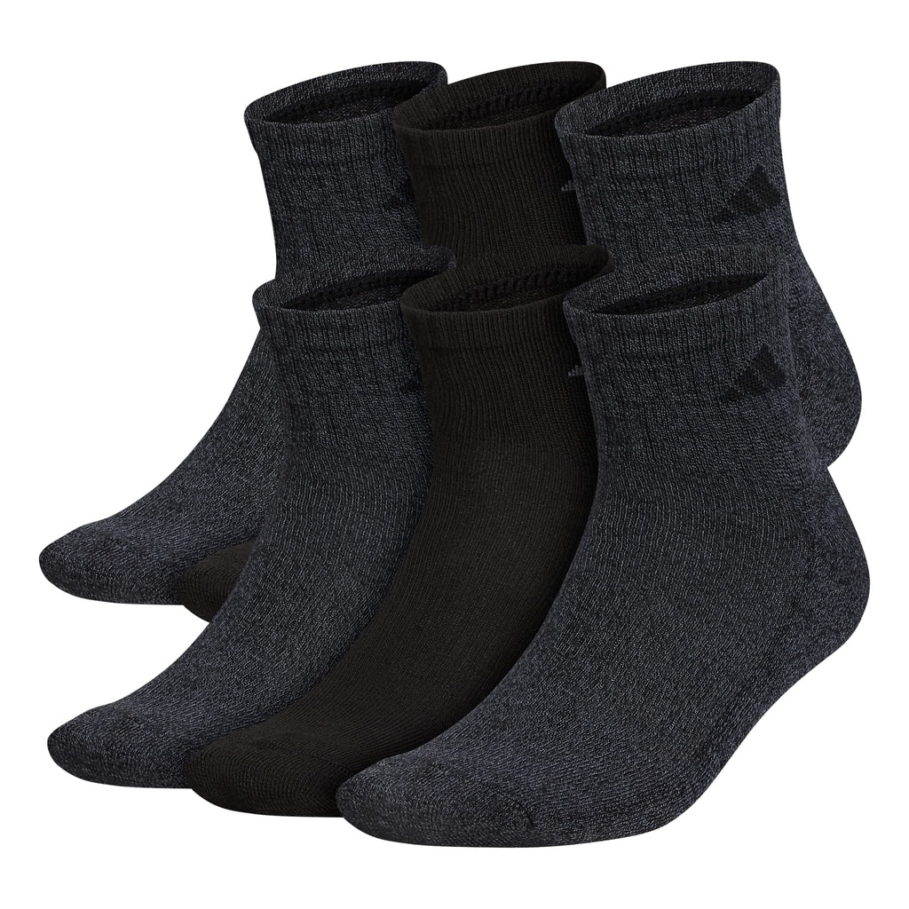 adidas Men's Athletic Cushioned Quarter Ankle Socks 6 Pairs