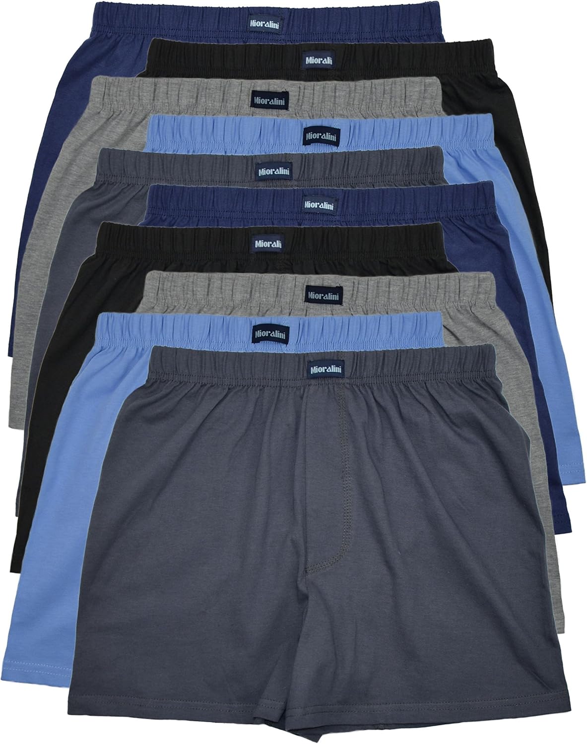 MioRalini Herren Lockere Weiche Boxershort Klassisch 10er Set