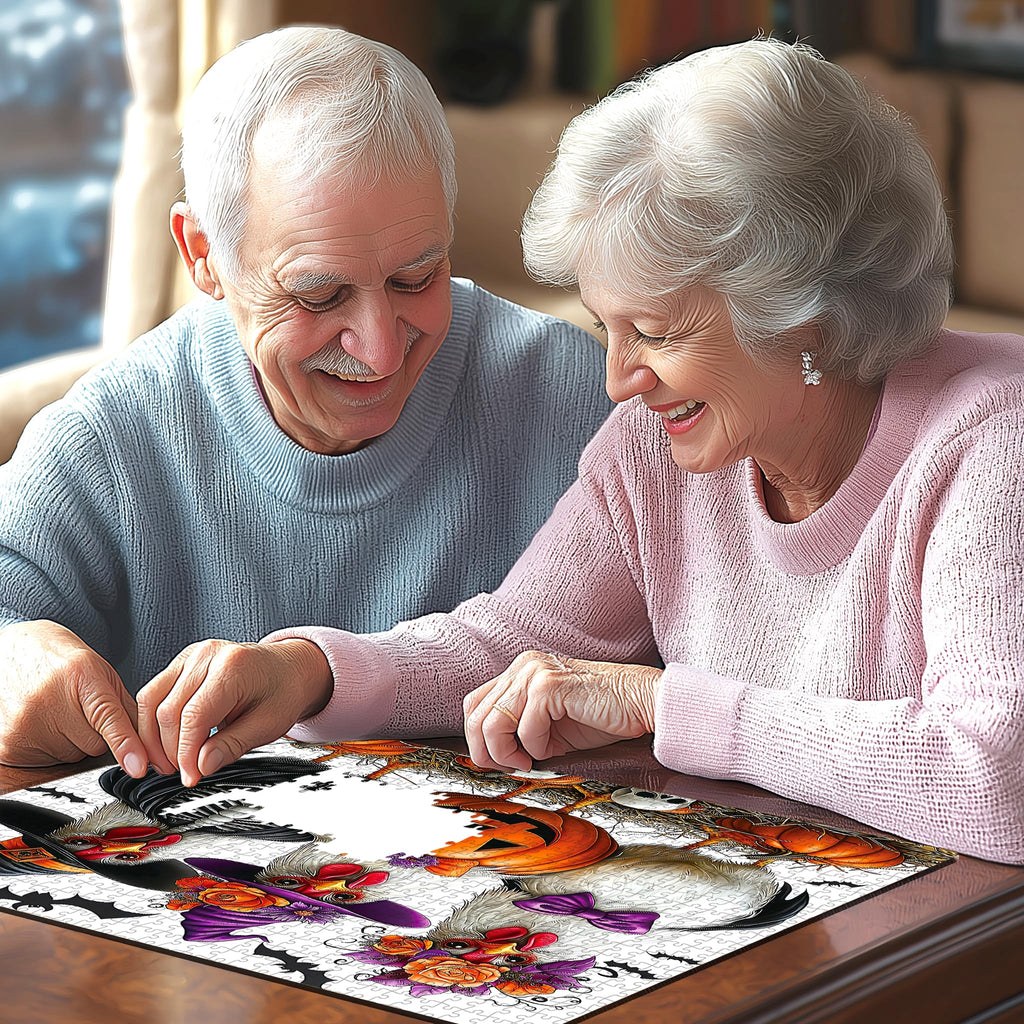 Blueforest Halloween 1000 Piece Jigsaw Puzzle for Adults - Spooky Ghosts, Skeletons, Pumpkins, Witch & Haunted House Puzzle, Challenging Fun Adult Puzzles for Relaxation, Decor & Gifts