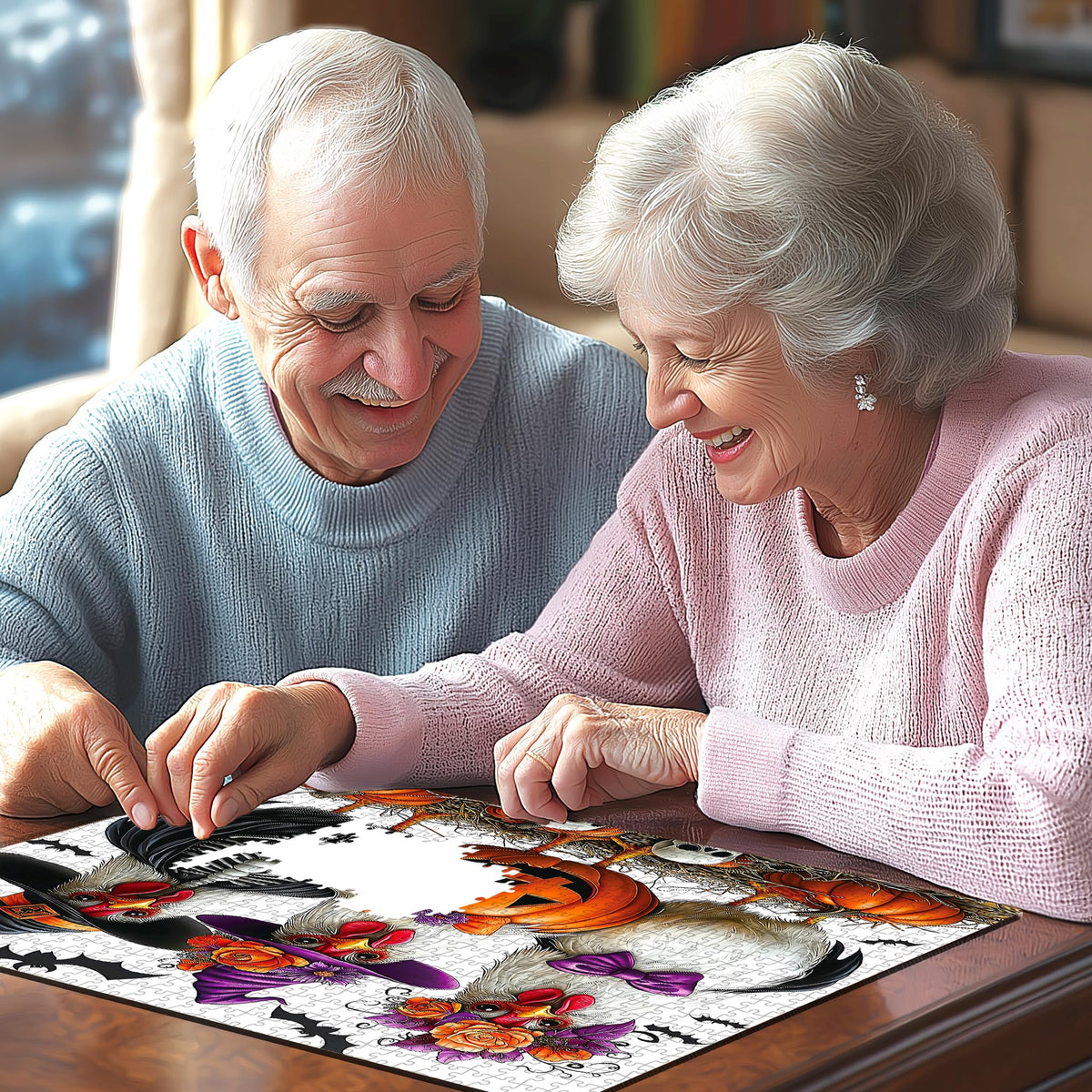 Blueforest Halloween 1000 Piece Jigsaw Puzzle for Adults - Spooky Ghosts, Skeletons, Pumpkins, Witch & Haunted House Puzzle, Challenging Fun Adult Puzzles for Relaxation, Decor & Gifts