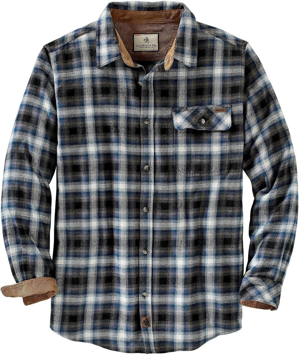 Legendary Whitetails Herren-Langarm-Flanellhemd mit Knopfleiste aus 100 % Baumwolle