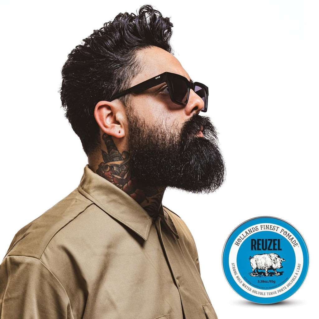 Reuzel Faserpomade, geringer Glanz, fester Halt, texturiertes, volleres Aussehen, im Laufe des Tages leicht neu frisierbar, 3,38 oz/95 g