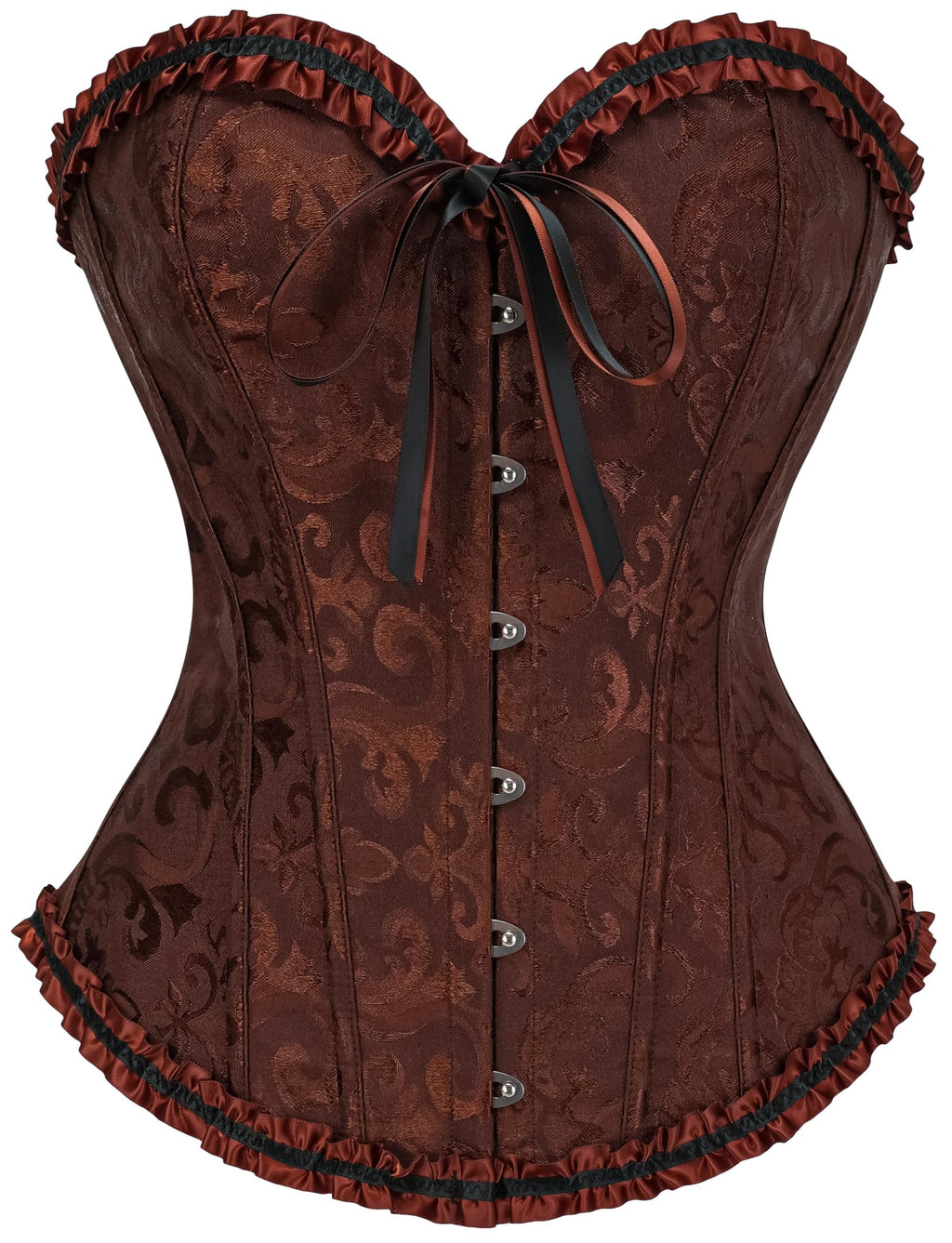 Bustier Corset Top for Women | Overbust Lace Up Waist Cincher Shapewear Lingerie
