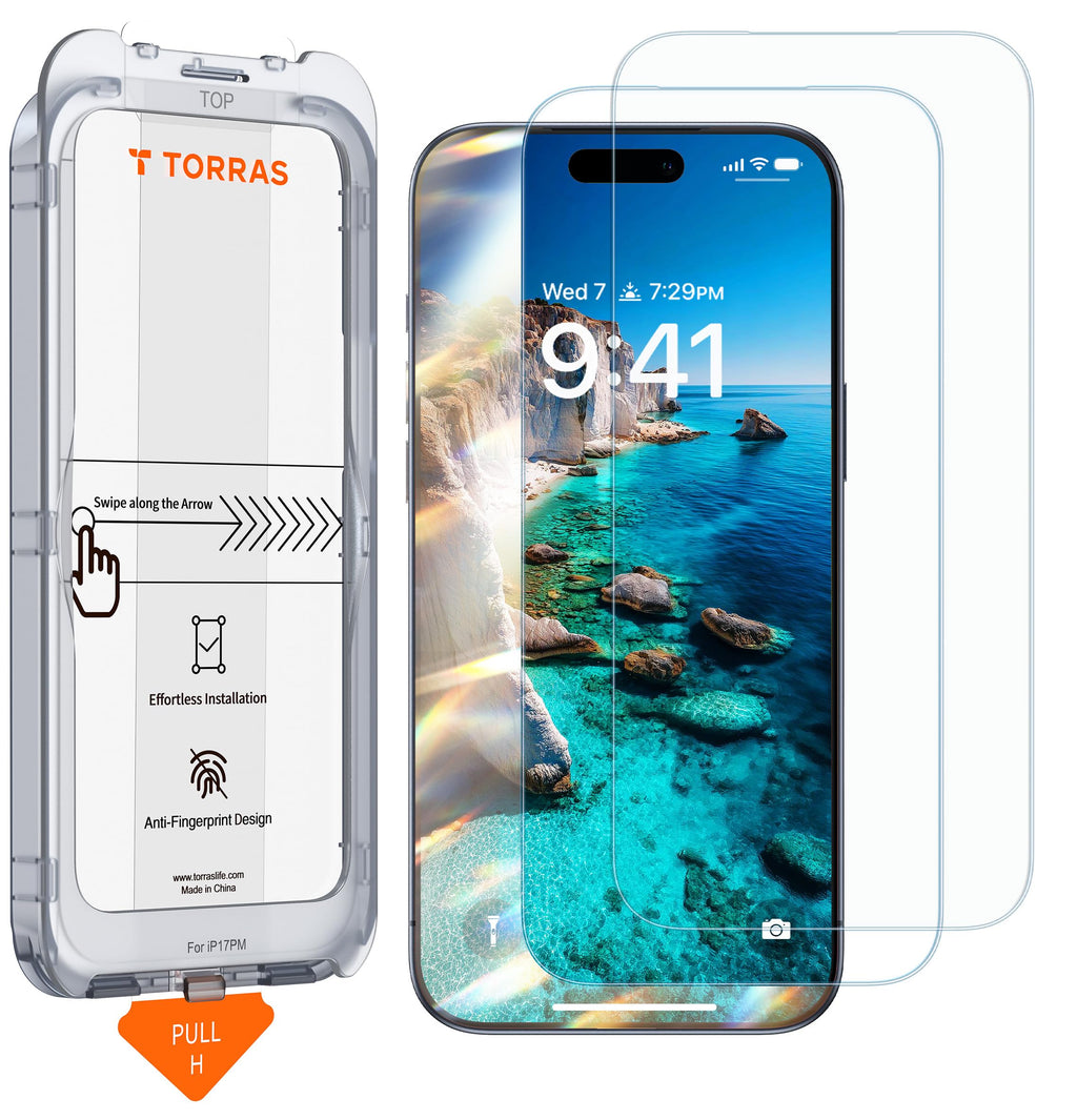TORRAS für iPhone 18 Pro 9H+ Kratzfest Kameraschutz HD-Klares, Grau