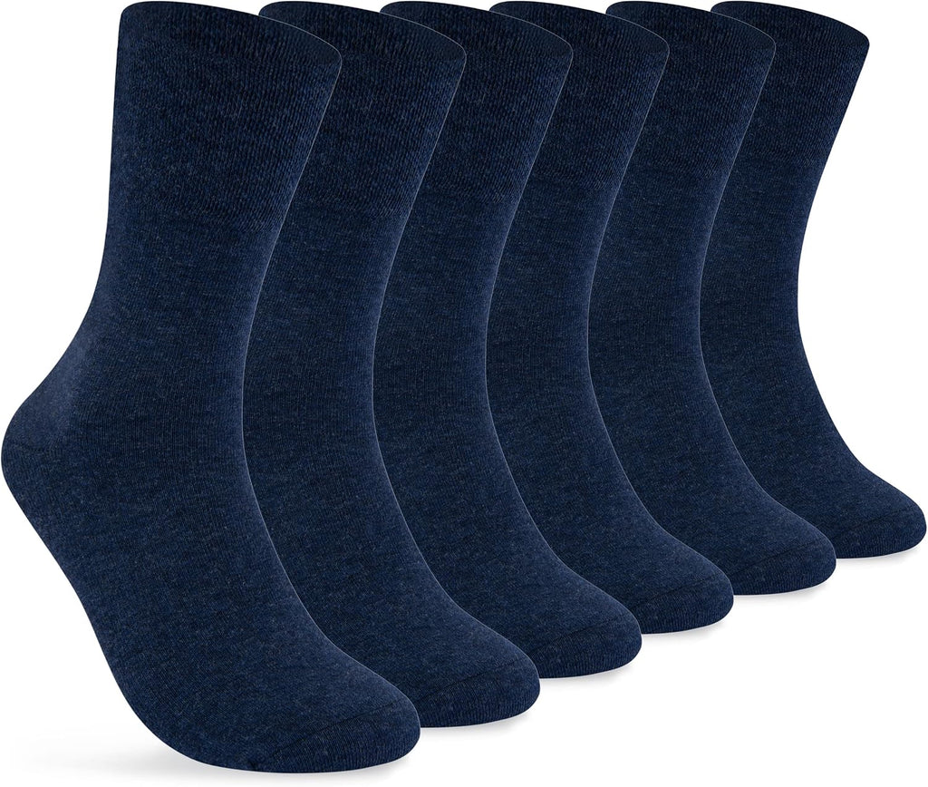 sockenkauf24 Diabetikersocken ohne Gummi & ohne Naht 97% Baumwolle (6 Paar) Diabetiker Socken mit Komfortbund für Damen & Herren