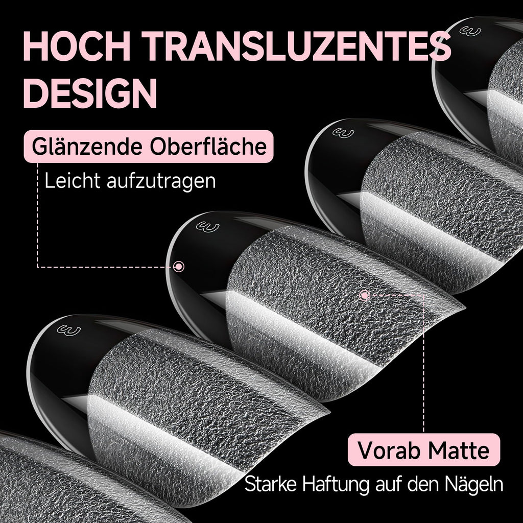 UNA GELLA Kurze Mandel Nail Tips 504 Stück
