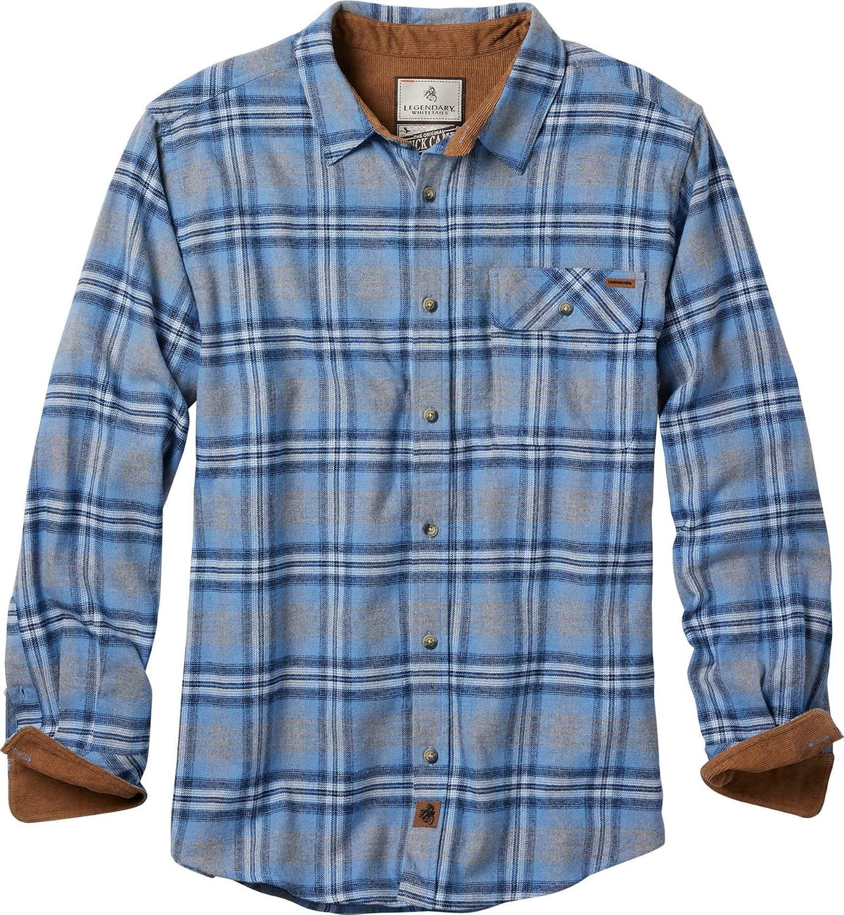Legendary Whitetails Herren-Langarm-Flanellhemd mit Knopfleiste aus 100 % Baumwolle