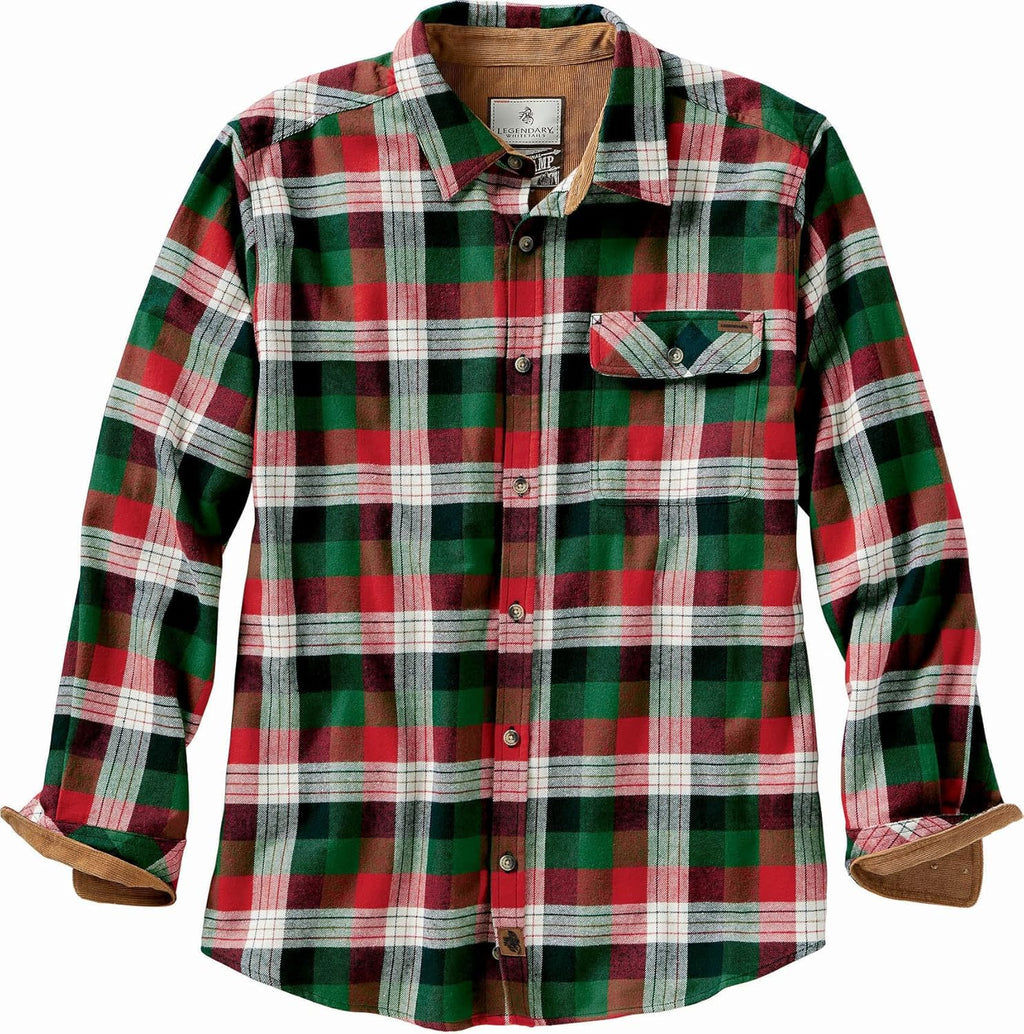 Legendary Whitetails Herren-Langarm-Flanellhemd mit Knopfleiste aus 100 % Baumwolle